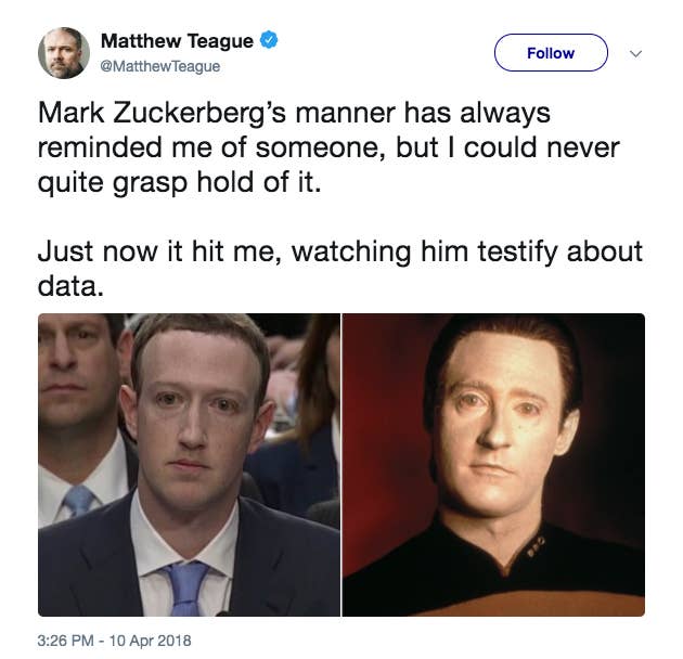 Here Are A Bunch Of Things Mark Zuckerberg Looked Like While Testifying