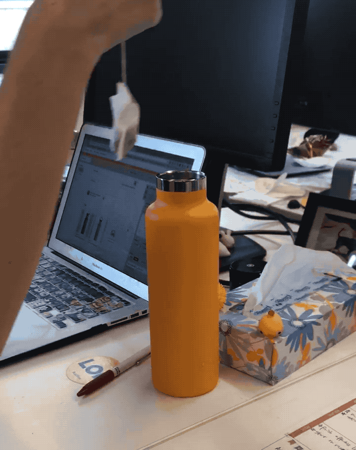 This angelic drink container will keep hot drinks hot for 12 hours, and cold drinks cold for 24. That powder coating feels v nice in your hand, which will never get burned from a hot drink inside; and despite my best efforts, I have yet to scratch it! So far the Hydro Flask has never leaked on me at all, even when being carried in my wild wild backpack (truly we are perfect for each other).