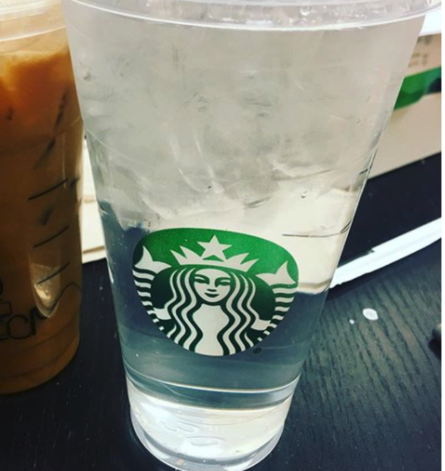 Do not pay for water! The tap water in the store is filtered, and you can get a free cup of water if you ask the barista.