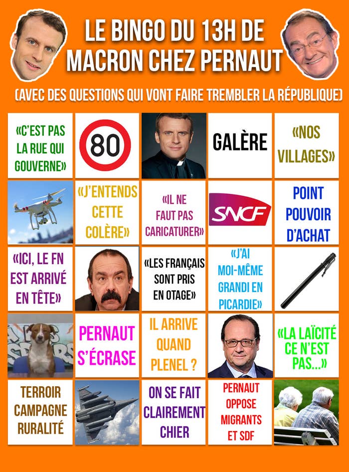 Suivez Avec Nous Le Bingo De L Interview De Macron Chez Pernaut