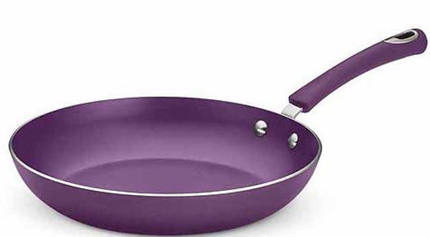 A purple non-stick aluminum pan you'll fall in love with, and then go buy four more of the same brand.