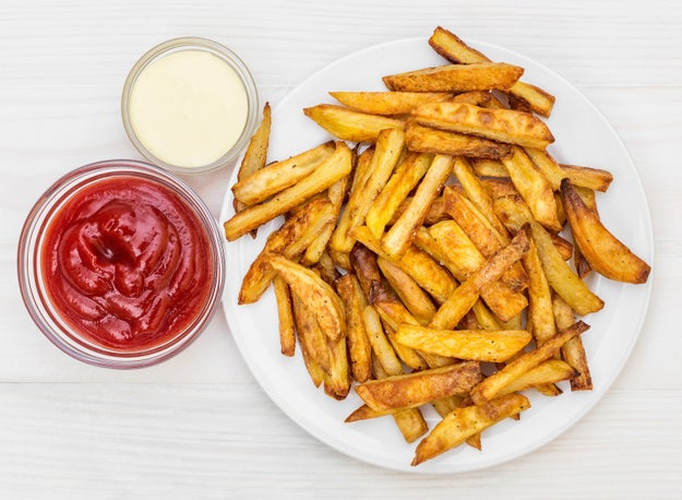 And of course, there's the classic, no-fail vegetarian staple: french fries for dinner.