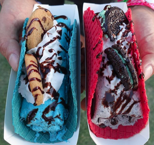 These ice-cream stuffed tacos: