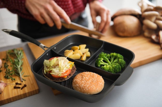 A sectioned non-stick pan that just may be the only pan you need to buy from this whole list.