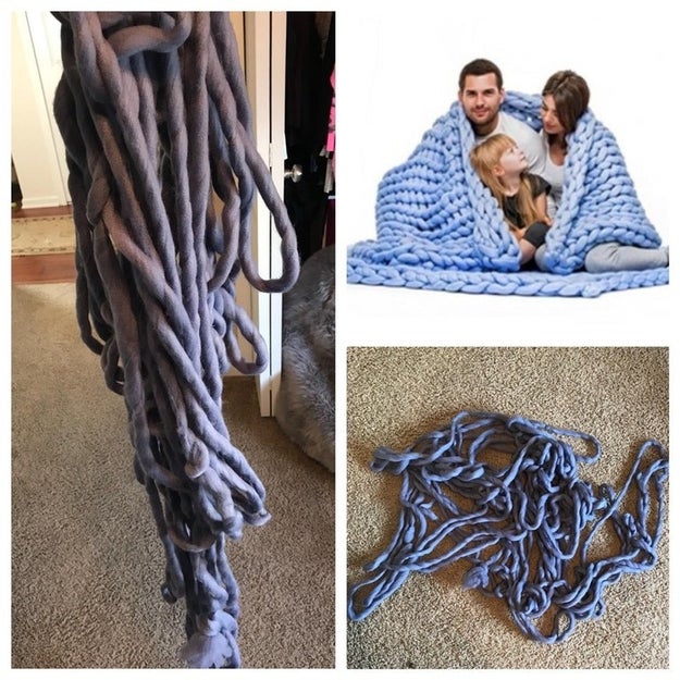 Or a blanket made of old rope: