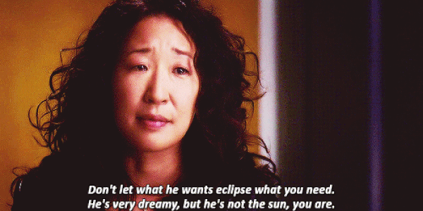 Cristina: "Don't let what he wants eclipse what you need. He's very dreamy, but he's not the sun, you are."
