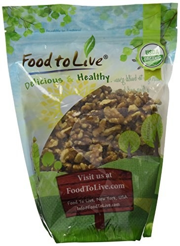 A bag of raw organic walnuts to get some healthy oils in your system during snack time.