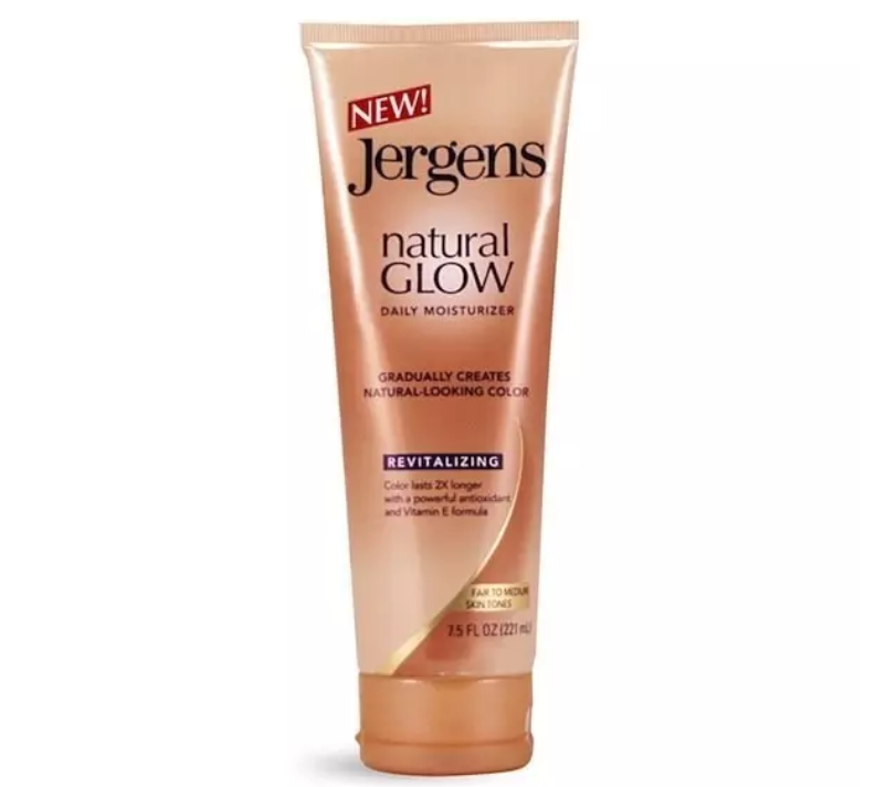 A bottle Jergens self-tanner