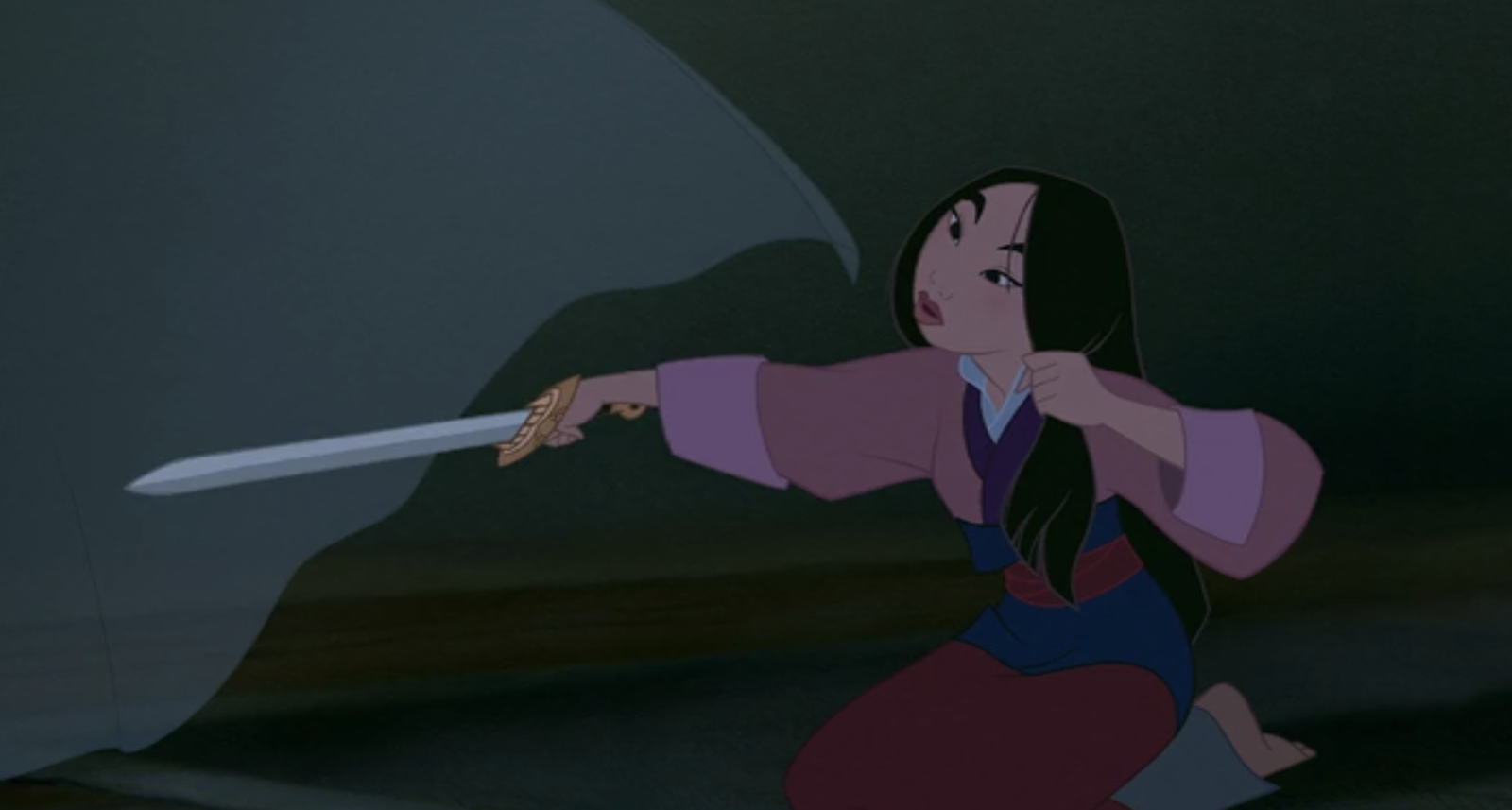 mulan with her sword