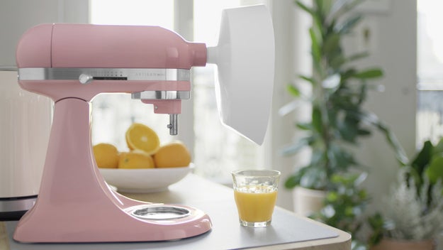 The mixer also comes in a mini size, so even those of us in two-person households have no excuse not to get one and live our best lives.