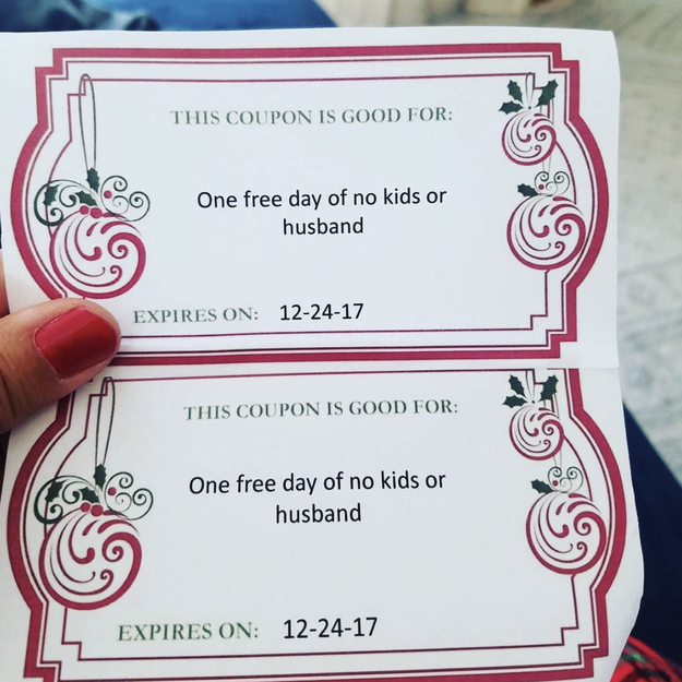 And this husband who gave his wife this hilarious Christmas present:
