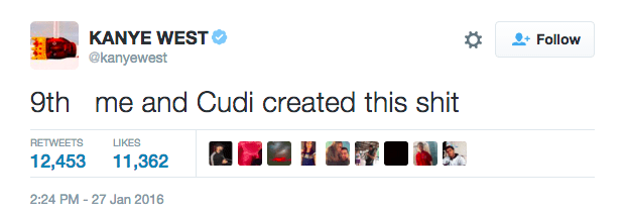 And though it may seem surprising that West is working with Kid Cudi, he did reference the rapper two years ago during his infamous tweetstorm when he was beefing with Wiz Khalifa, but the two have been friends for a long time.