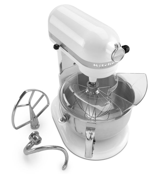 Plus, your mixer comes with some pretty supreme attachments already (flat beater and pouring shield anyone?), and you can get a one with a glass bowl.