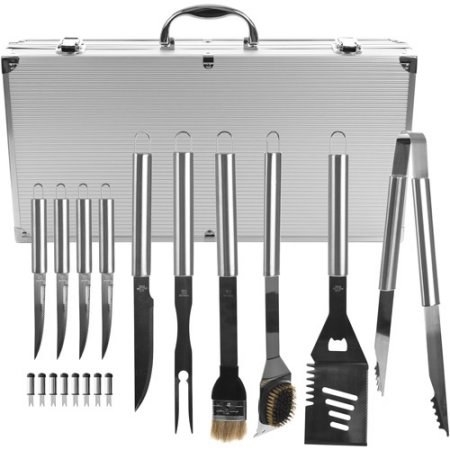 An 18-piece set of grilling accessories to get you started.