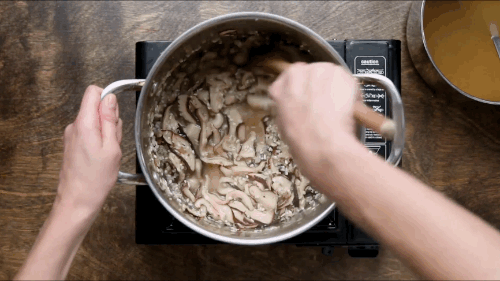 ... and stir pretty constantly until the stock is absorbed.