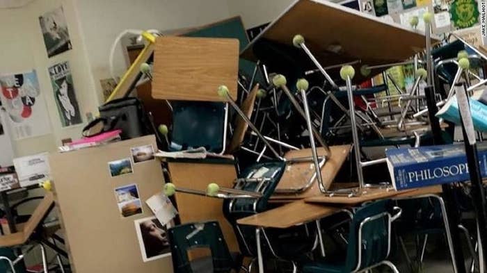 These Photos Show How Students Barricaded Themselves Against A