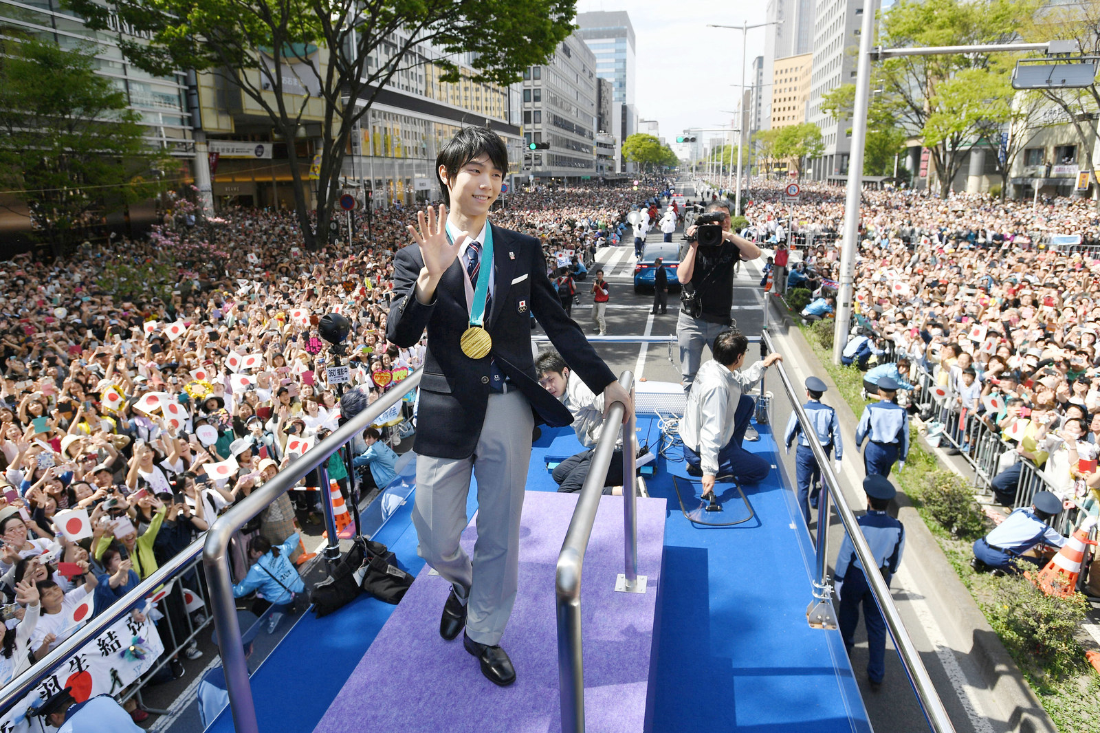 お歳暮 羽生結弦 金メダル 凱旋 パレード スタッフジャケット 2014年