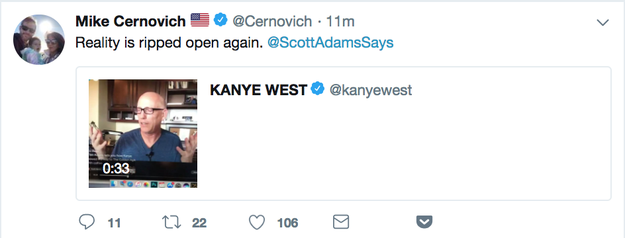 When Kanye West tweeted Adams' videos on Monday, the reaction among far-right internet personalities, like Mike Cernovich, was immediate.