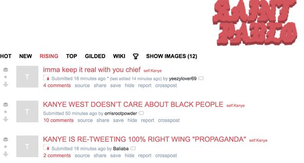 Reactions outside the far-right sphere have been less positive, with members of the Kanye West subreddit calling the tweets "right wing propaganda".