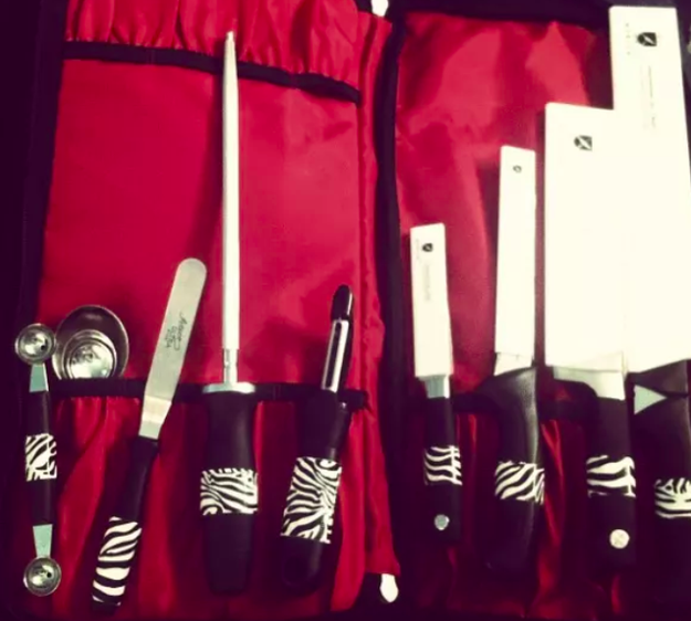 You have tape stuck to your knives that'll literally NEVER come off.