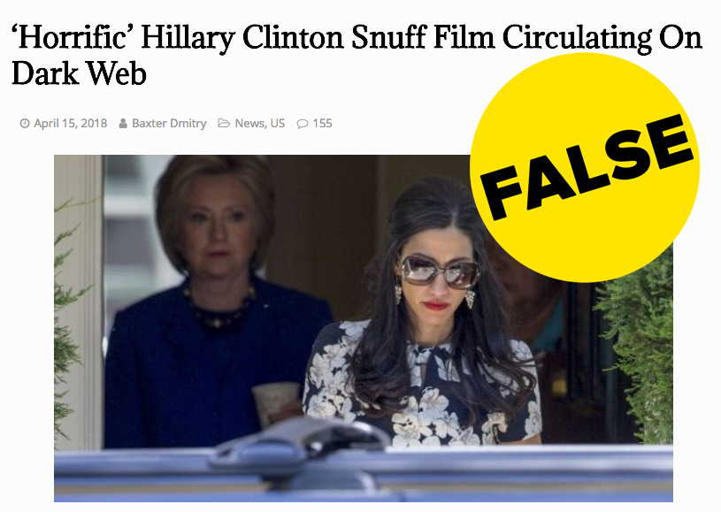 This Bonkers Conspiracy Theory About A "Hillary Clinton Snuff Film" Is ...