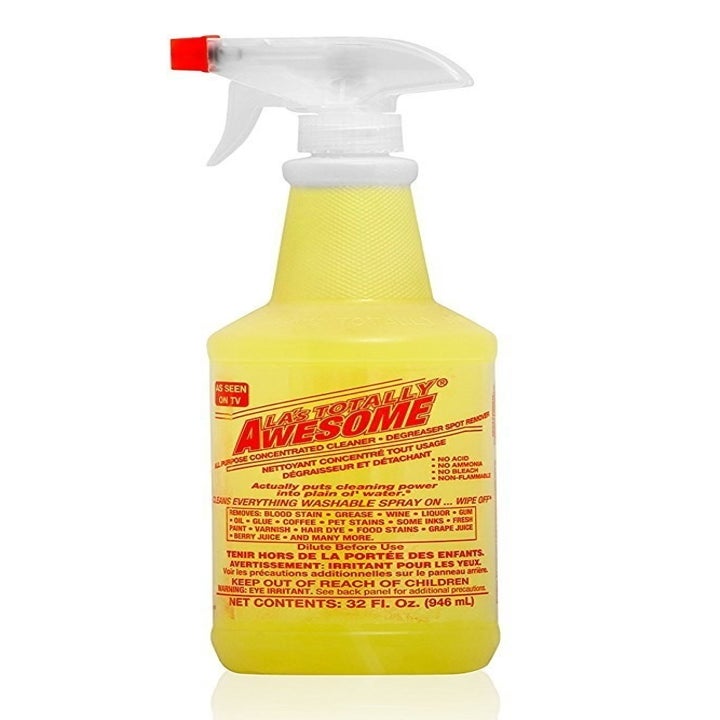 spray bottle of the cleaner