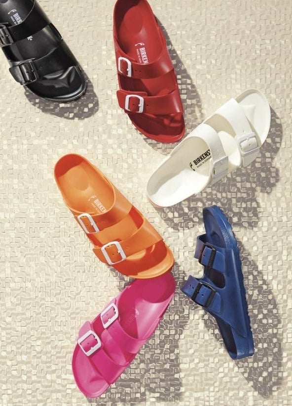The  waterproof Birkenstock sandal in a variety of colors.