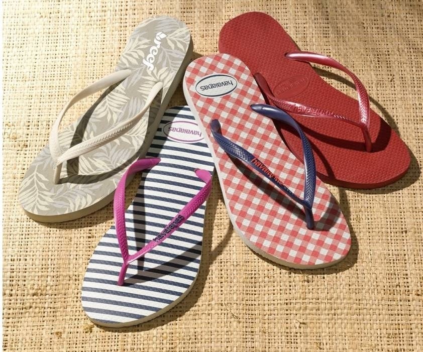 Havaiana flip-flops in a variety of colors.