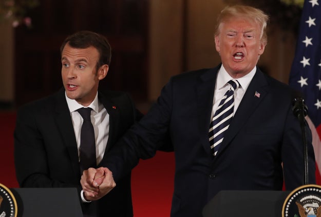 This post will be updated after the State Dinner but so far, Macron has been an absolute champion of keeping his composure while being surrounded by weird shit.