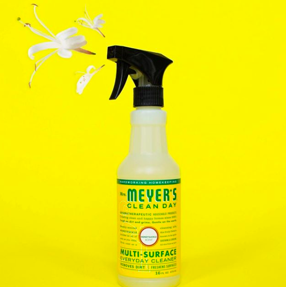The Mrs. Meyer’s multi-surface spray cleaner