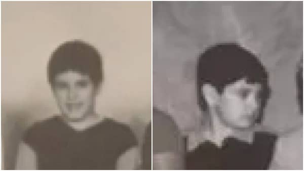 Minissian&#x27;s Grade 5 and Grade 4 yearbook photo from Sixteenth Avenue Public school.