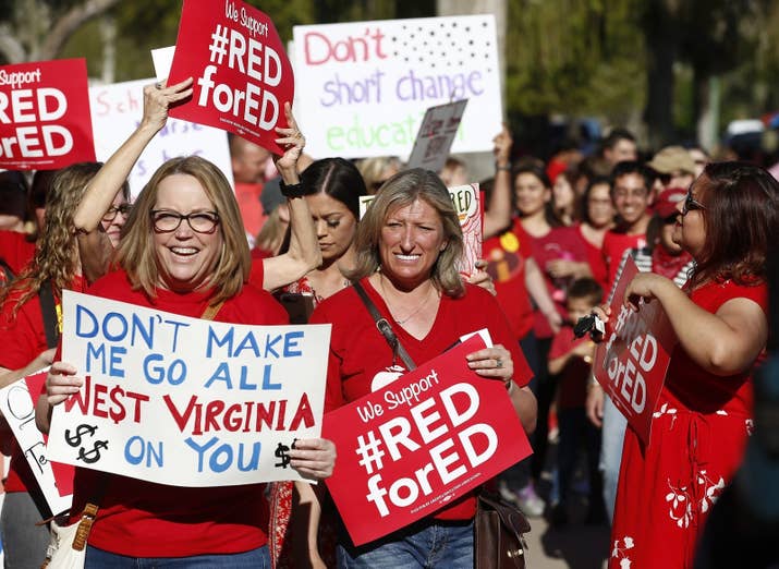 Arizona teachers protest in March