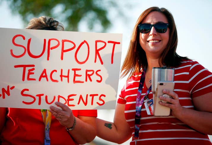 Arizona teacher Stefanie Lowe in April.