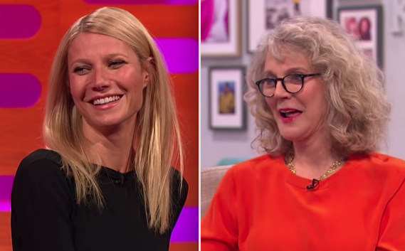 Gwyneth y Blythe siendo entrevistada