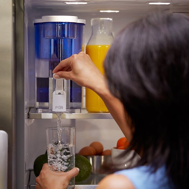 An 18-cup water dispenser to slide right into your fridge so you can have cold, filtered water on tap 24/7.