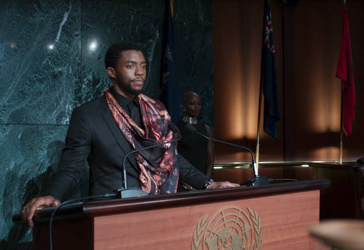 Chadwick Boseman in Black Panther.