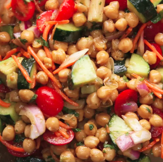 Avocado Chickpea Salad with Chili Lime Dressing