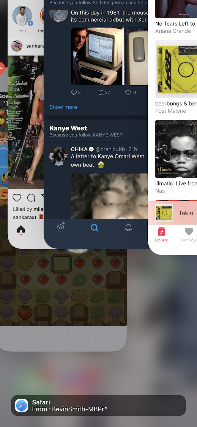 Multiple apps open at once