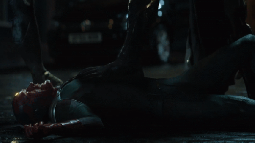 Right when it seems like Scarlet Witch and Vision may have pulled a fast one over on Thanos, we get SCREWED by the Time Stone. Basically, Scarlet Witch is forced to destroy the Mind Stone before Thanos can get to it. She reluctantly kills Vision and destroys the Mind Stone right as Thanos gets there. However, because nothing's ever easy, Thanos uses the Time Stone to reverse those actions and VIOLENTLY rips the Mind Stone out of poor Vision's head. It's a lot.