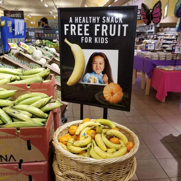 A free produce basket for children
