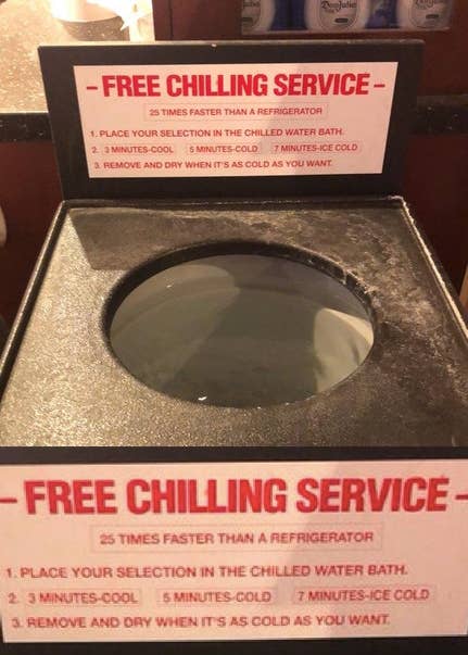 A &quot;free chilling service&quot; machine