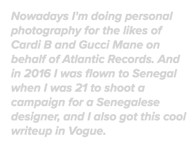 Ngala's website says that she's currently working as a "personal photographer for the likes of Cardi B and Gucci Mane," so it seems very possible that she captured the backstage pictures.