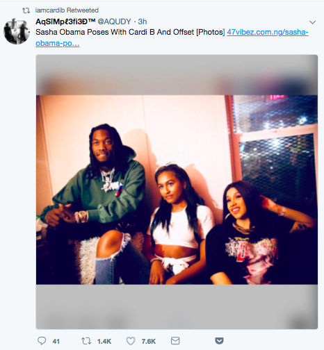 The pregnant rapper, whose Broccoli City Festival performance was her last before the birth of her first child, retweeted the images on Sunday night.