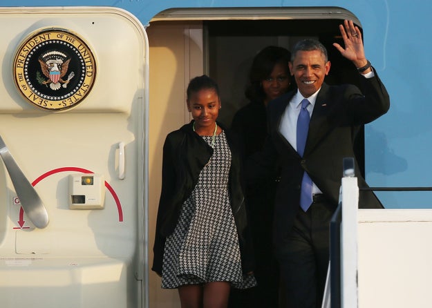 Even though her dad's no longer the president, Sasha Obama is still clearly a VIP.