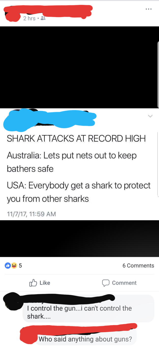 Look out for the sharks.
