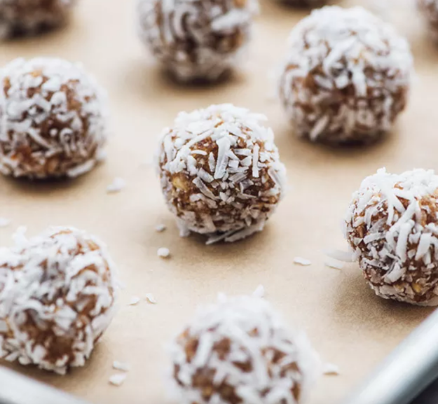 Almond Butter Energy Bites With Date &amp; Coconut