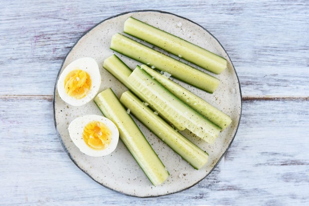 Cucumber Sticks and Hard Boiled Egg