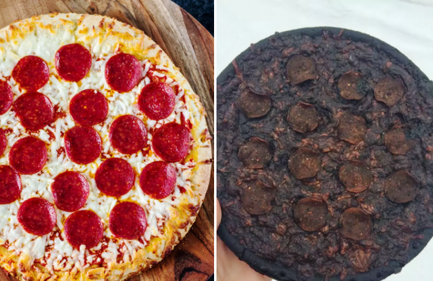 This not-at-all charred pizza: