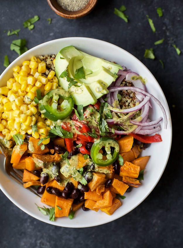 Sweet Potato and Black Bean Quinoa Bowls