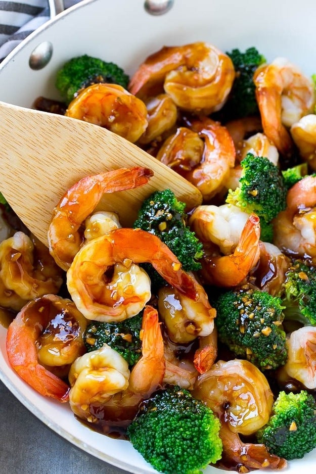 Honey Garlic Shrimp Stir Fry